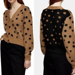 Topshop leopard cardigan NWT